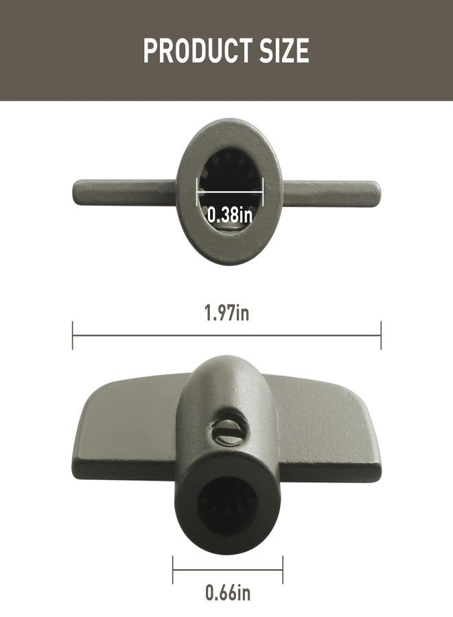 VIDABTE 3/8" Window Crank Handle Replacement, Operator Handles for Andersen Casement/Awning Window, Butterfly Wing Nut T-Handle - 1966 to Present (2 pcs) - Image 2